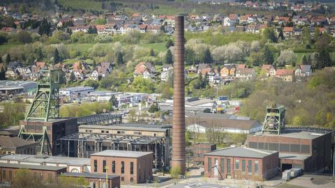 Blick auf ein ehemaliges Bergwerk in der saarländischen Gemeinde Reden