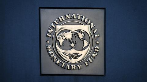 Das Logo des Internationalen Währungsfonds (IWF) 