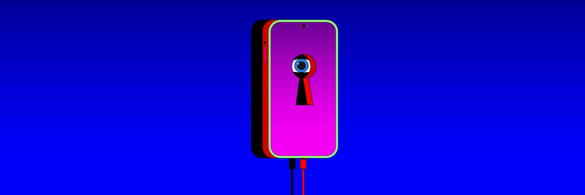 Das Cover zum Podcast "Dark Agent" ist die Zeichnung eines Smarthphones, dessen Bildschirm ein Schlüsselloch hat. Durch das Schlüsselloch blickt ein neugieriges Auge. Das Cover zum Podcast "Dark Agent" ist die Zeichnung eines Smarthphones, dessen Bildschirm ein Schlüsselloch hat. Durch das Schlüsselloch blickt ein neugieriges Auge.