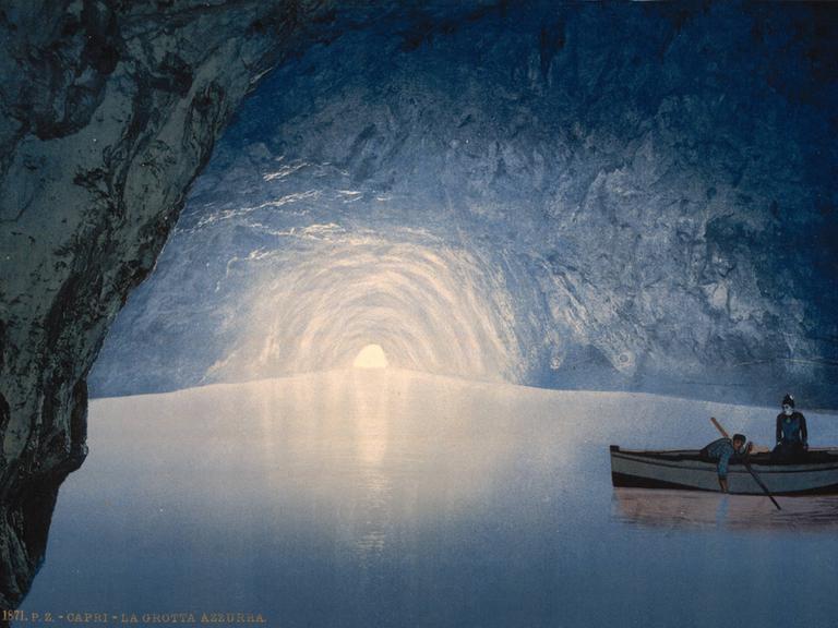 Gemälde "Blaue Grotte", Italien, etwa 1890 bis 1900
