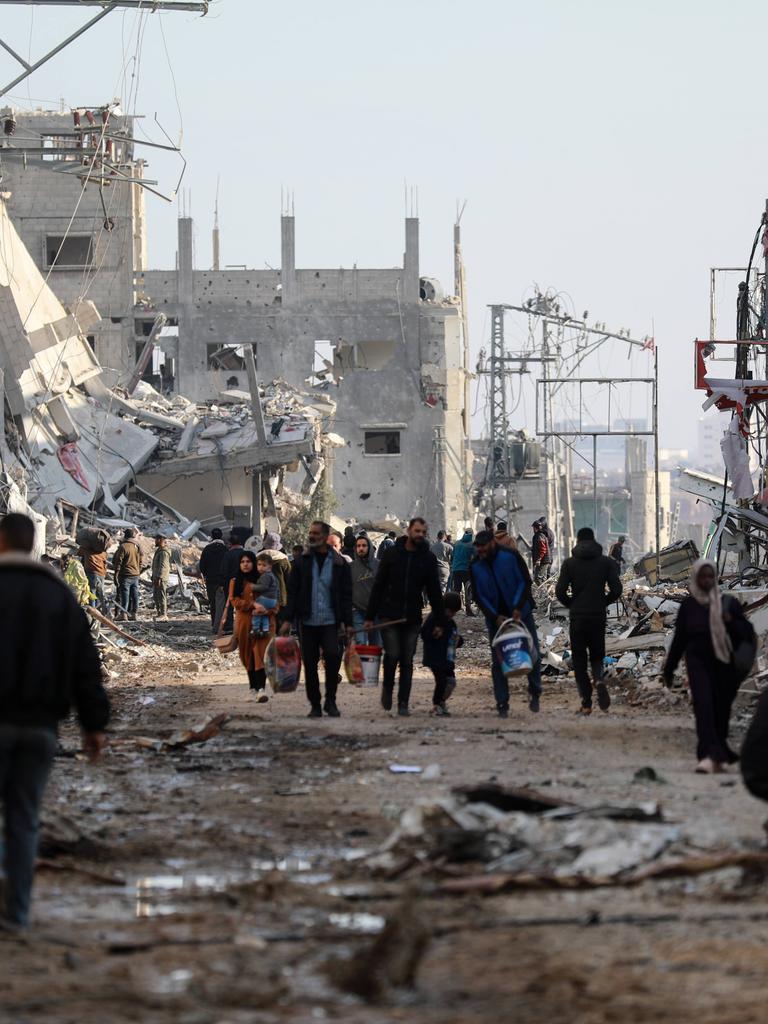 Zerstörte Straßenzüge in Gaza (2024)
