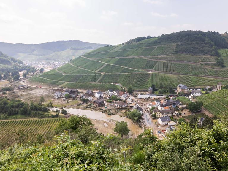 Im Juli kam es im Ahrtal und weiteren Gebieten von Rheinland-Pfalz und Nordrhein-Westfalen zur Flutkatastrophe; 134 Menschen starben. Die Wassermassen zerstörten ganze Orte und teils auch Weingüter.