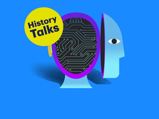 Die Grafik zeigt zwei Kopfhälften, darin eine Platine. Die Grafik zeigt zwei Kopfhälften, darin eine Platine.