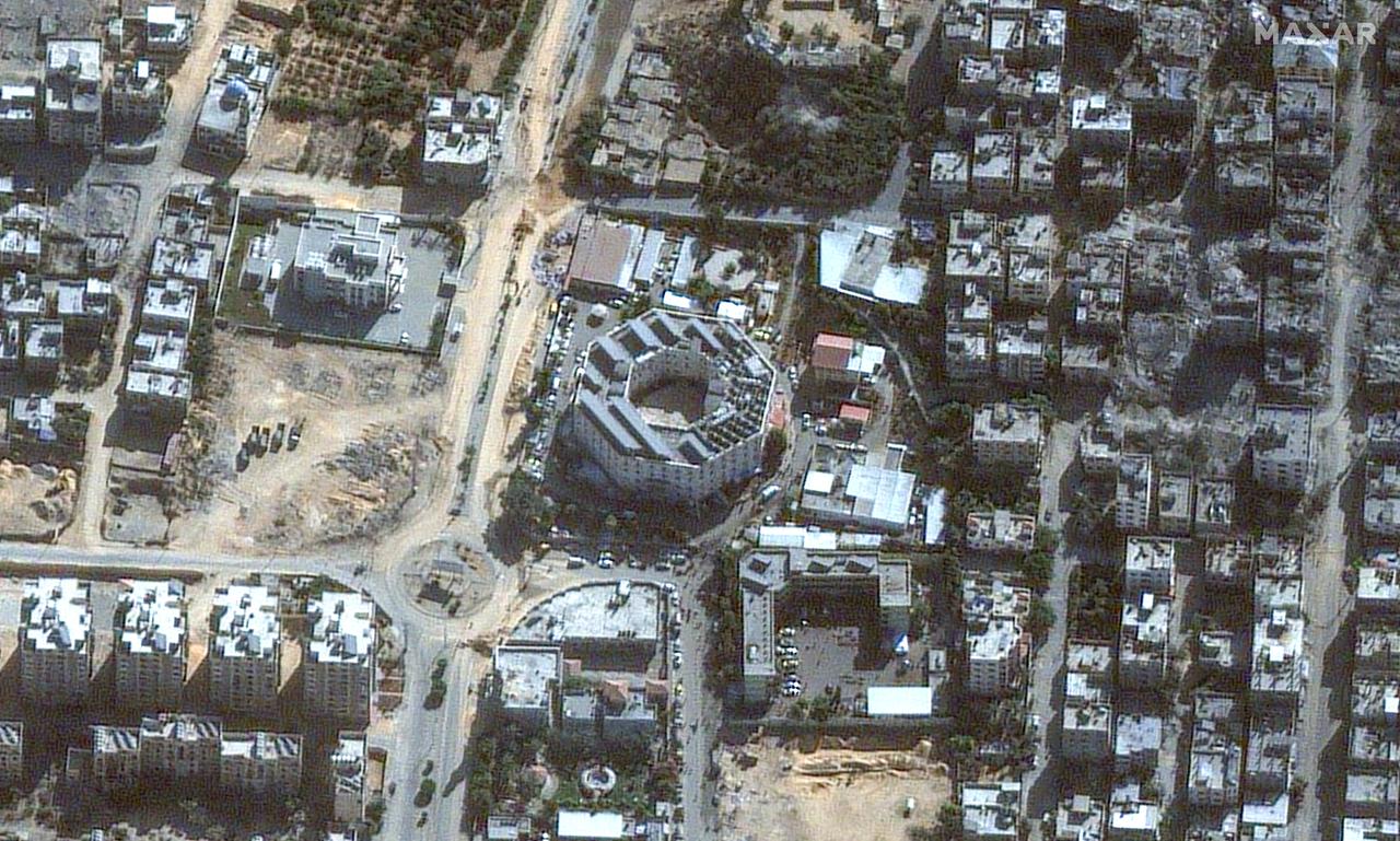 Eine Luftaufnahme des indonesischen Krankenhauses im Gazastreifen vom 11. November 2023