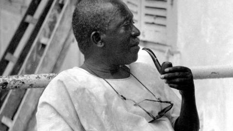 Der senegalesische Schriftsteller und Regisseur Ousmane Sembène, 1992.