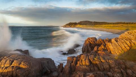 Was passiert, wenn der Meeresspiegel steigt? Zu sehen: Eine Sandbanks Provincial Park, Newfoundland 