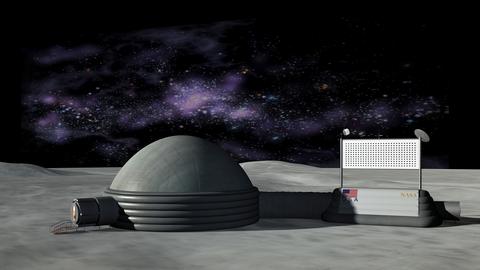 Symbolbild einer Mondbasis 