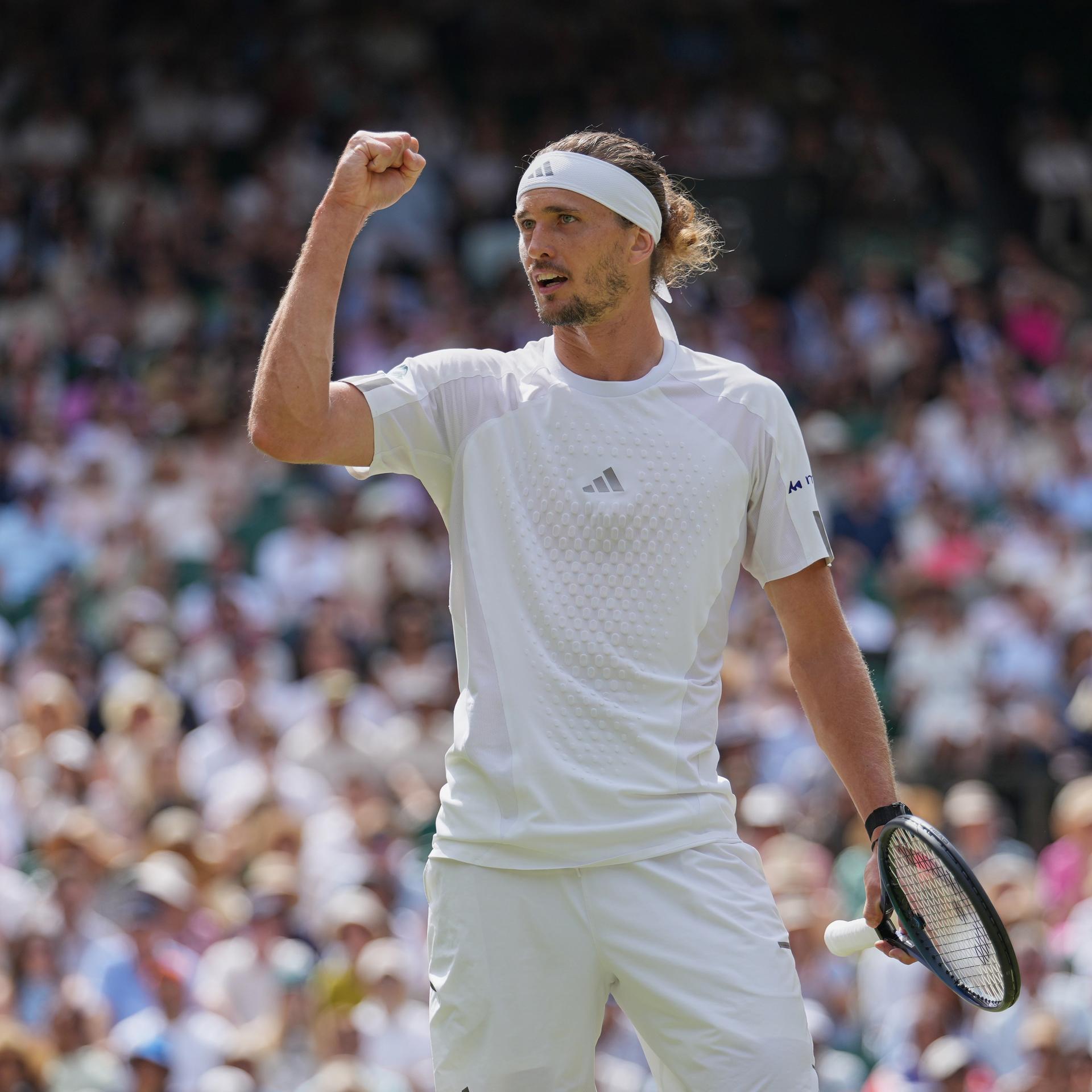Alexander Zverev im Wimbledon-Halbfinale gegen Arthur Fery.