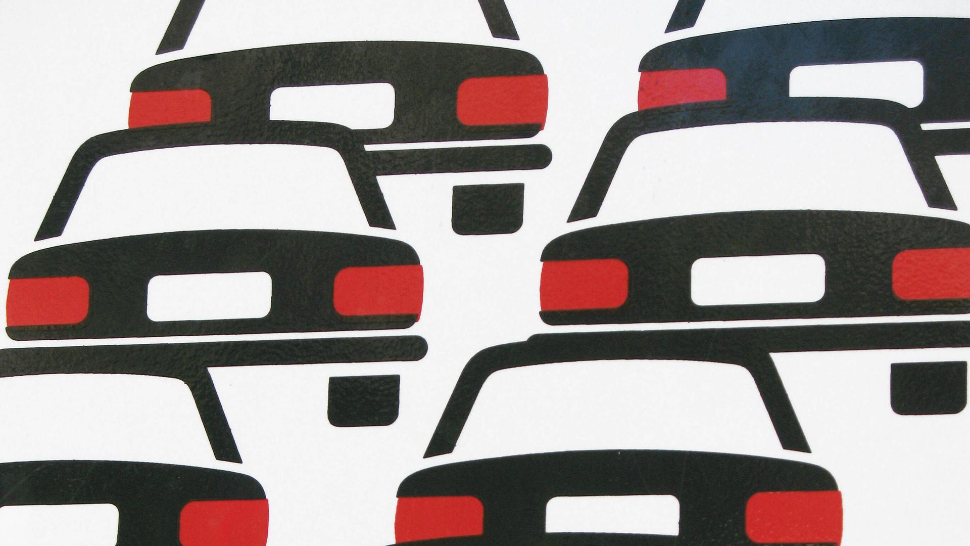 Autos im Verkehrsstau (Illustration) Autos im Verkehrsstau (Illustration)
