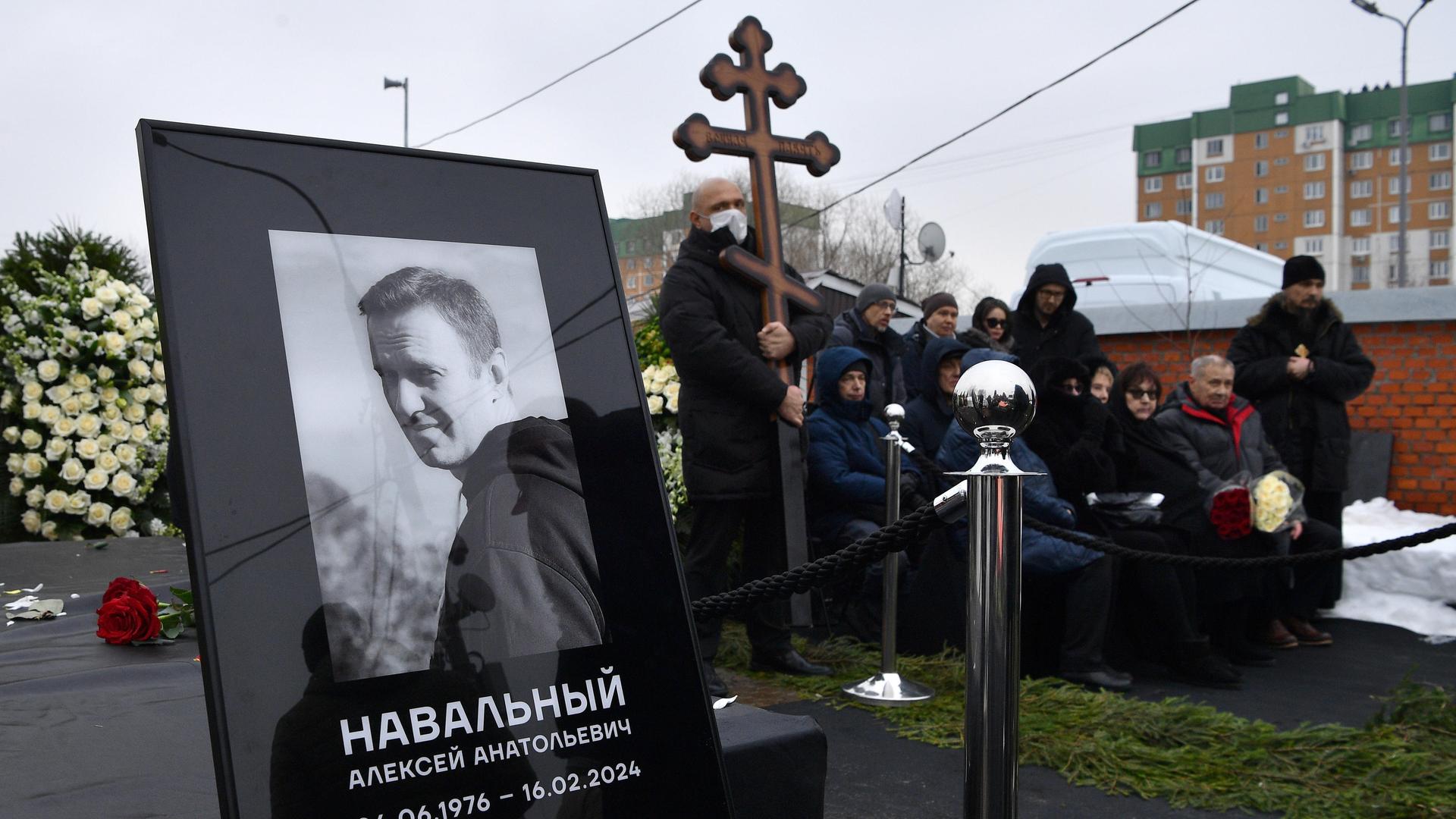 Beisetzung des russischen Oppositionsführers Alexej Nawalny auf dem  Borissowskoje-Friedhof in Moskau.