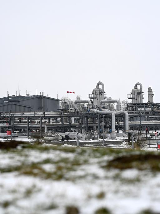 Blick auf den Erdgasspeicher in Jemgum der SEFE Storage GmbH.