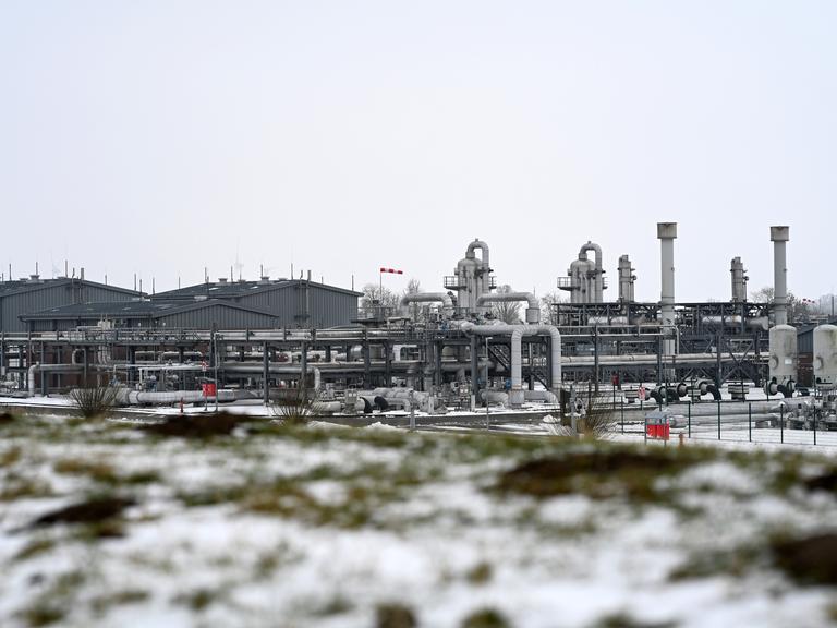 Blick auf den Erdgasspeicher in Jemgum der SEFE Storage GmbH.