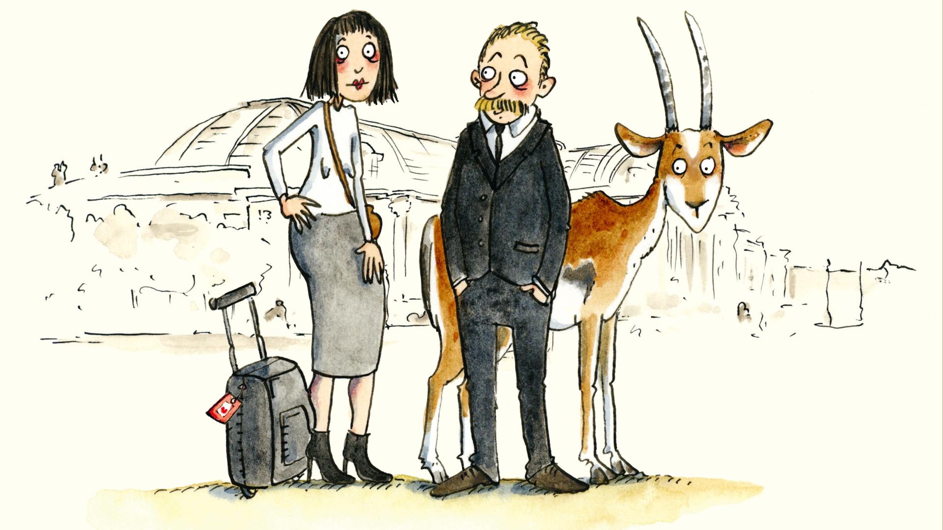 Zeichnung aus dem Comic "Mein Freund Rilke" von Melanie Garanin