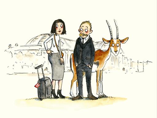 Zeichnung aus dem Comic "Mein Freund Rilke" von Melanie Garanin