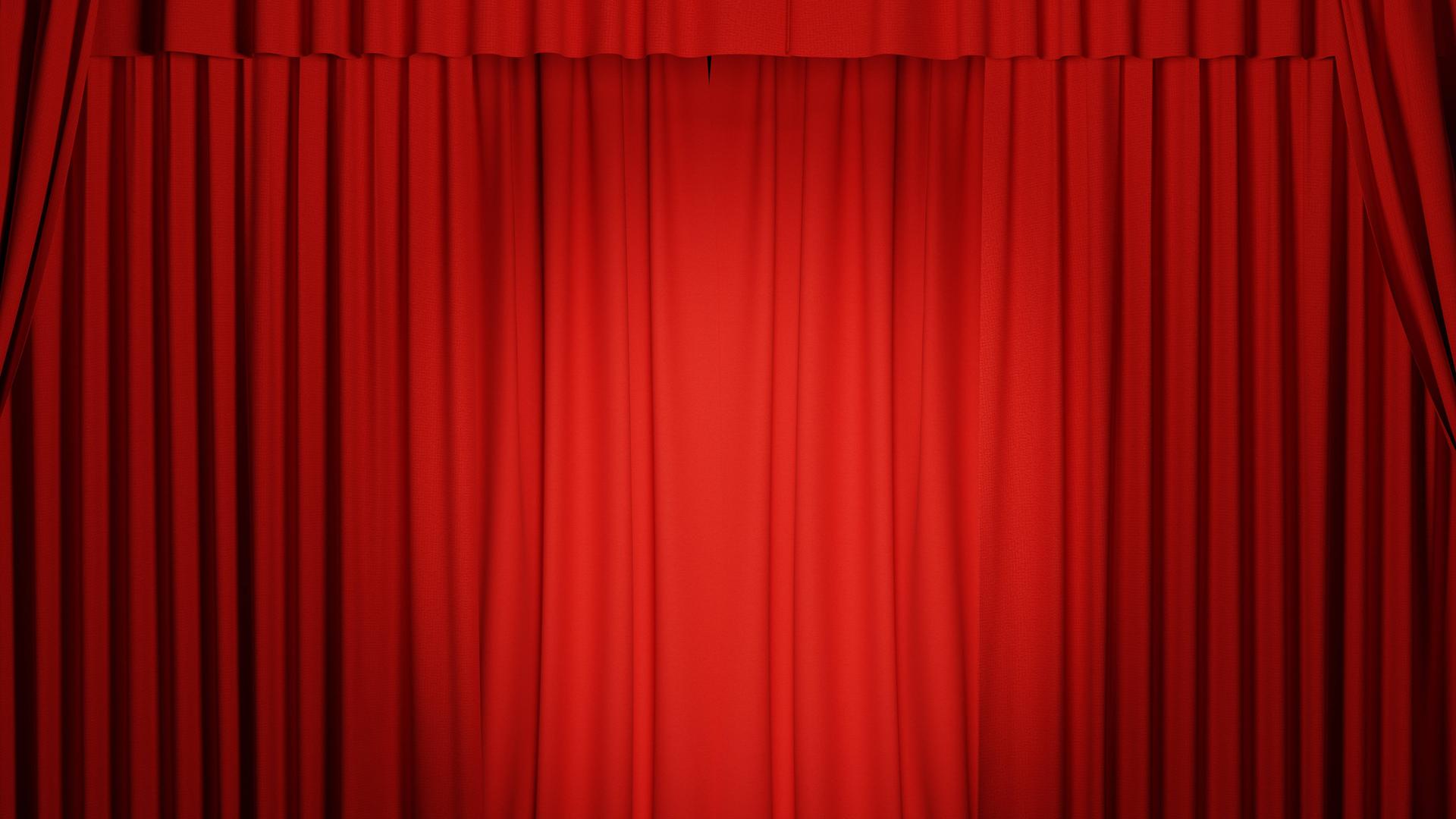 Ein geschlossener Theatervorhang