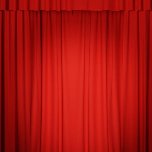 Ein geschlossener Theatervorhang