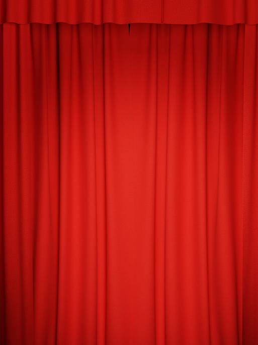 Ein geschlossener Theatervorhang