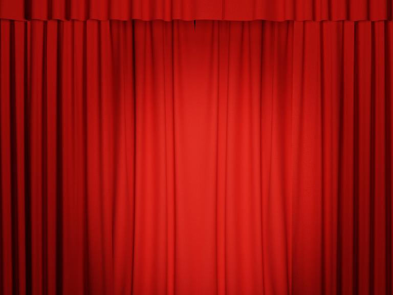 Ein geschlossener Theatervorhang