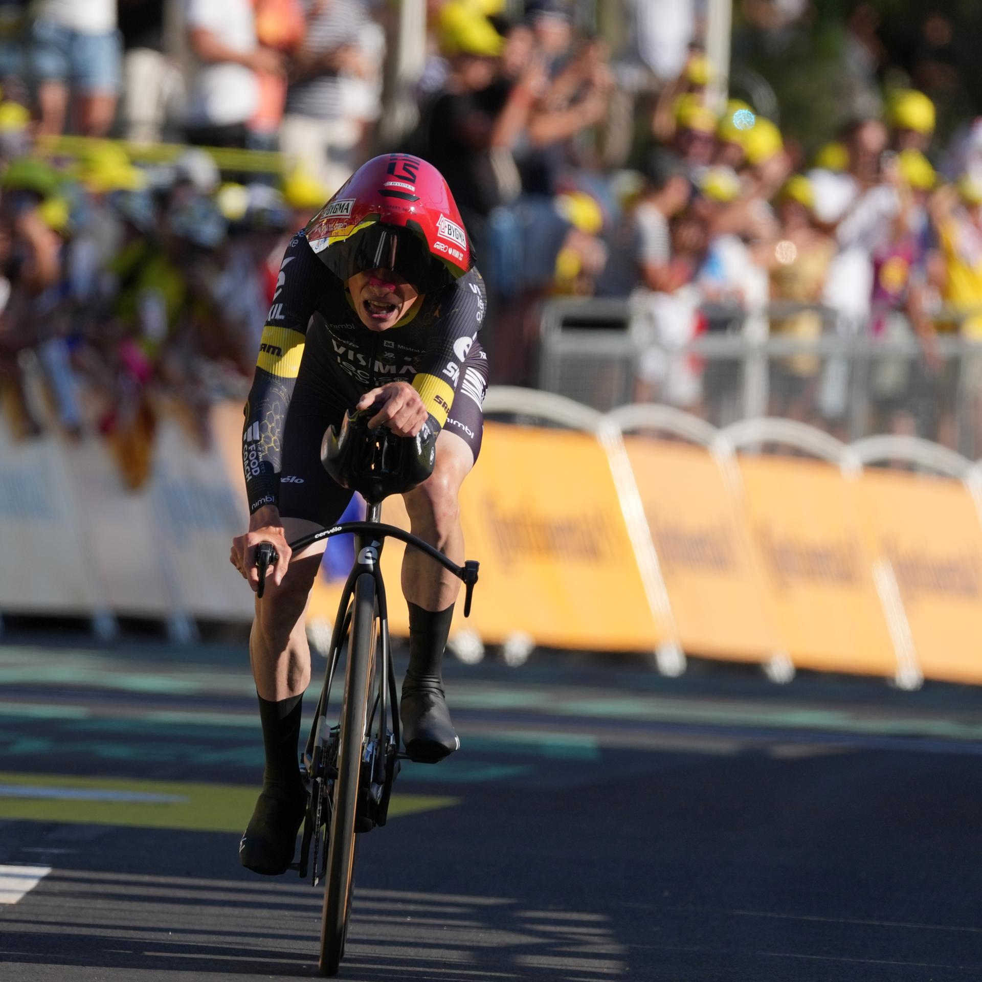 Jonas Vingegaard bei der ersten Etappe der Tour de France in Barcelona