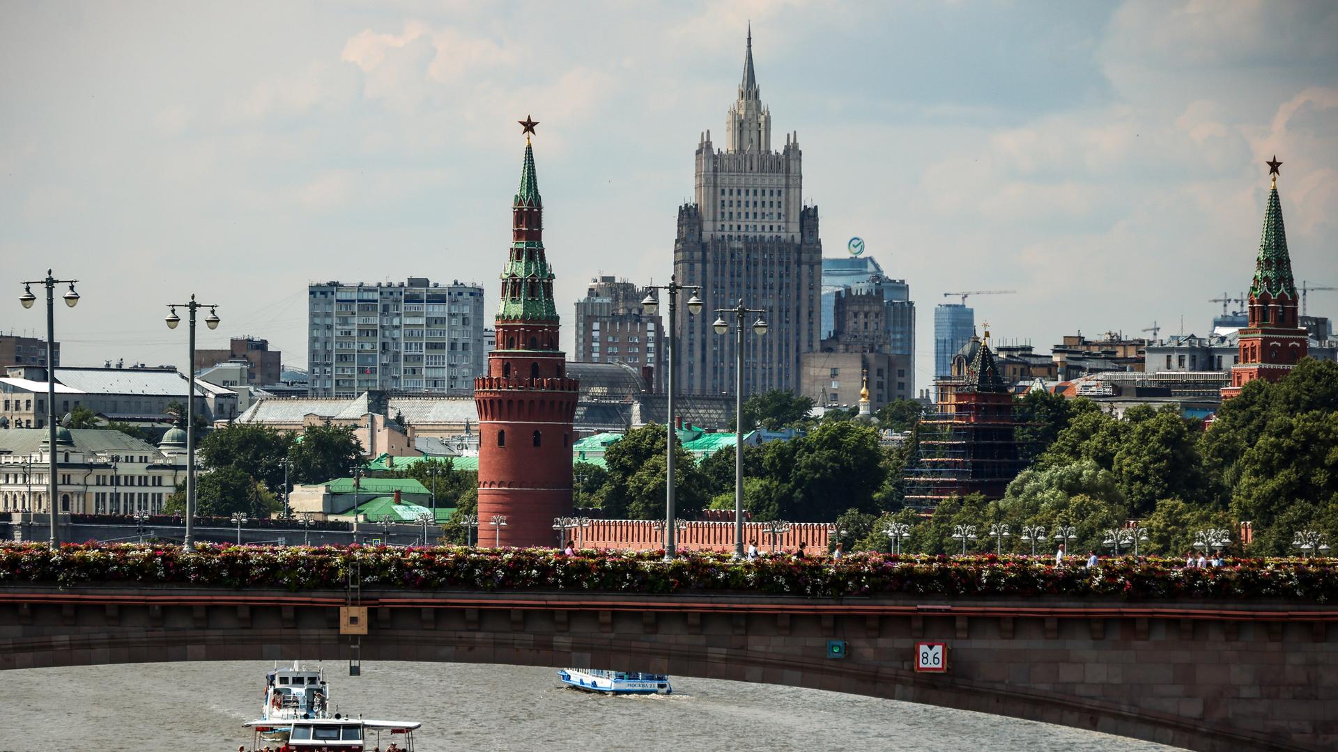 Ein Blick auf den Kreml in Moskau. DIESES FOTO WIRD VON DER RUSSISCHEN STAATSAGENTUR TASS ZUR VERFÜGUNG GESTELLT. 