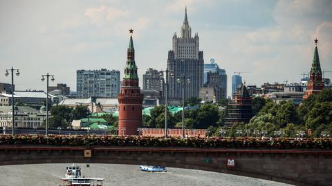 Ein Blick auf den Kreml in Moskau. DIESES FOTO WIRD VON DER RUSSISCHEN STAATSAGENTUR TASS ZUR VERFÜGUNG GESTELLT. 