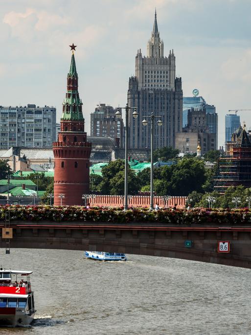 Ein Blick auf den Kreml in Moskau. DIESES FOTO WIRD VON DER RUSSISCHEN STAATSAGENTUR TASS ZUR VERFÜGUNG GESTELLT. 