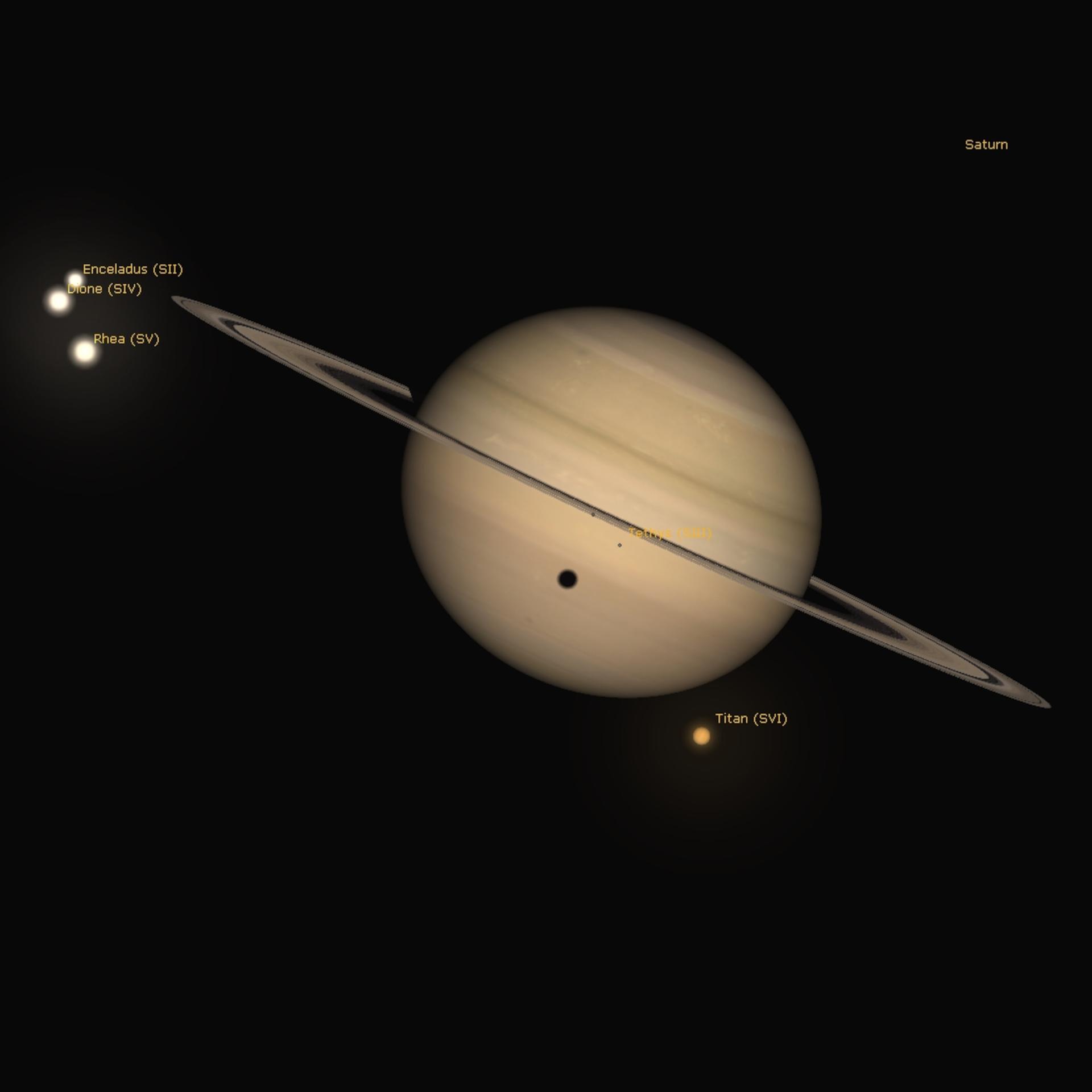 Saturn und Titan - Ein Mondschatten für den Ringplaneten