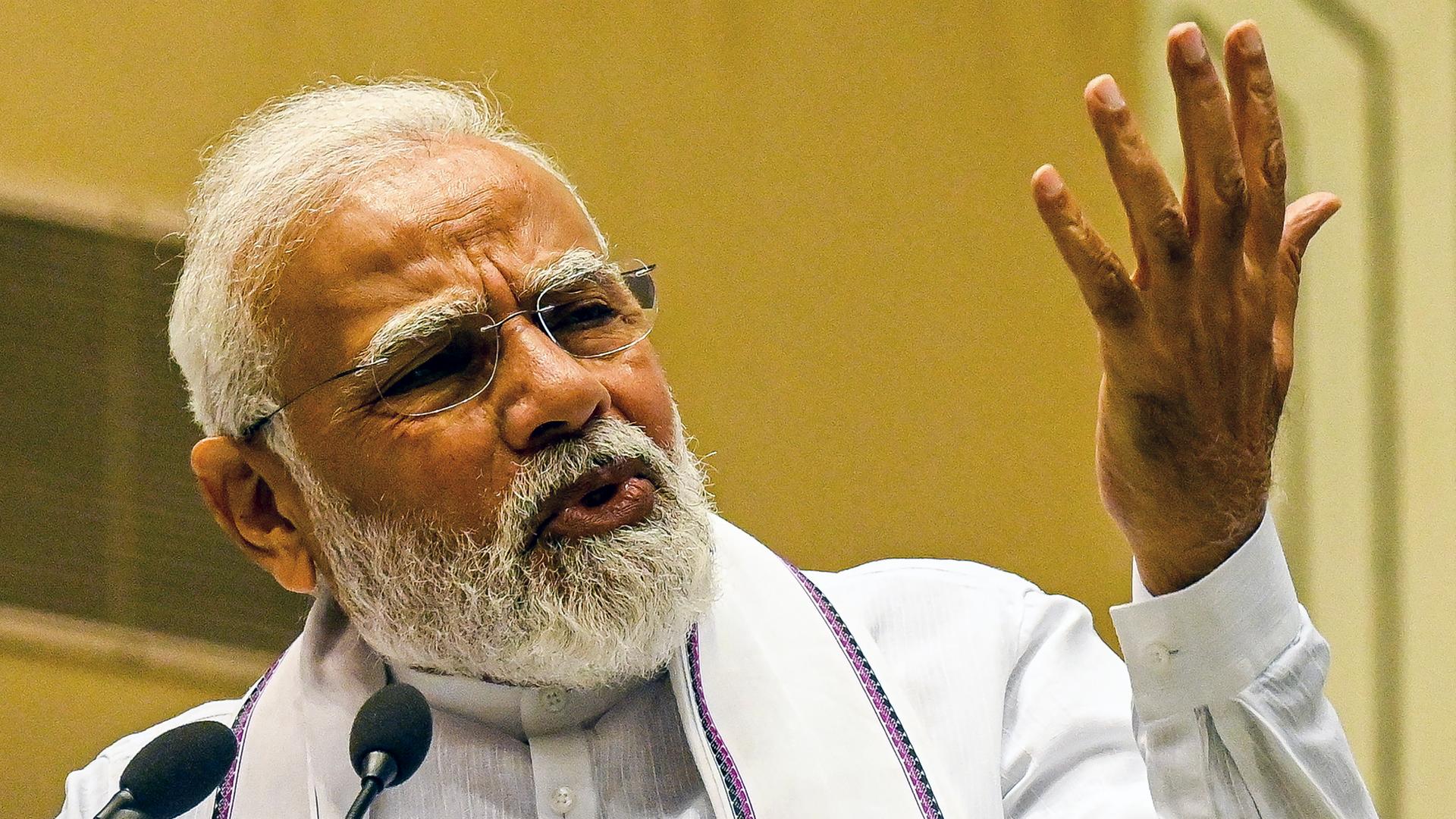 Das Foto zeigt den indischen Premierminister Narendra Modi im April 2022. Das Foto zeigt den indischen Premierminister Narendra Modi im April 2022.