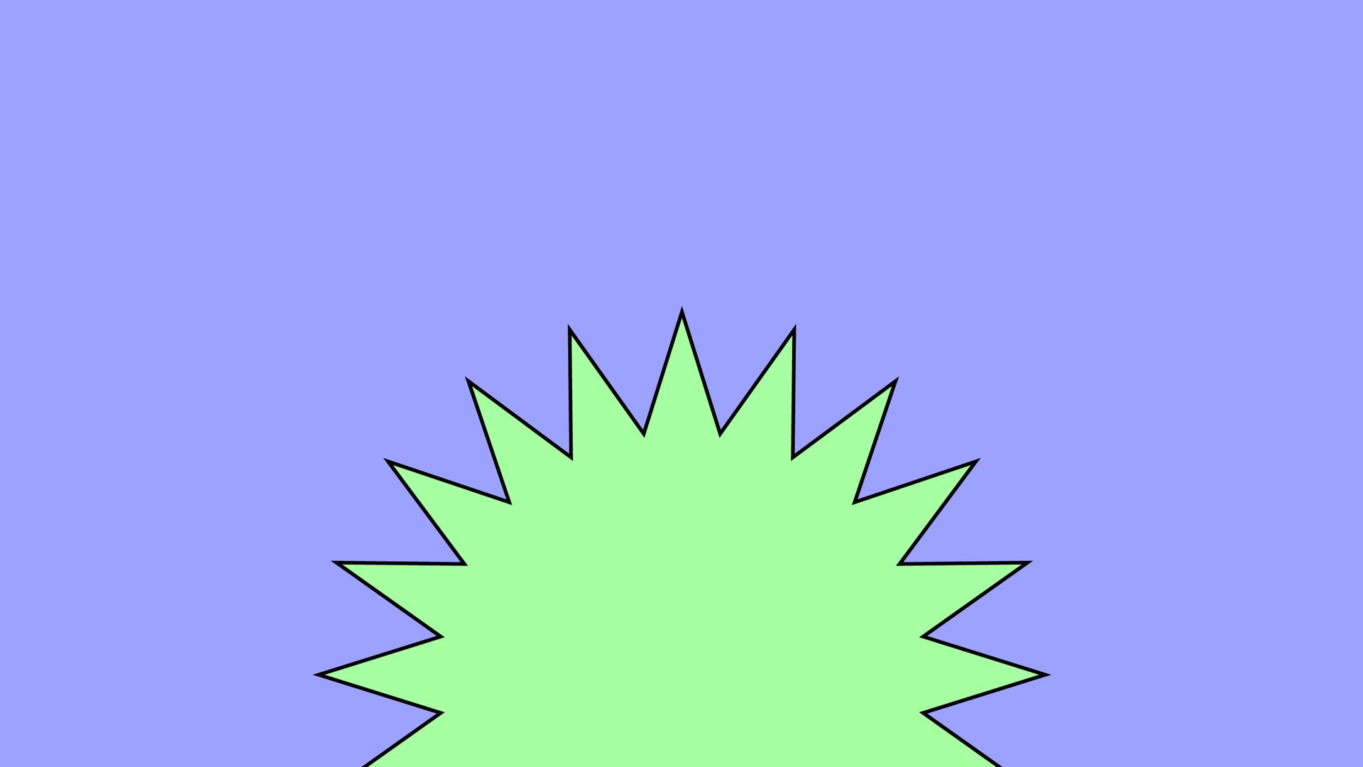 Die Grafik zeigt eine grüne Sonne auf einem lila Rechteck. Die Grafik zeigt eine grüne Sonne auf einem lila Rechteck.