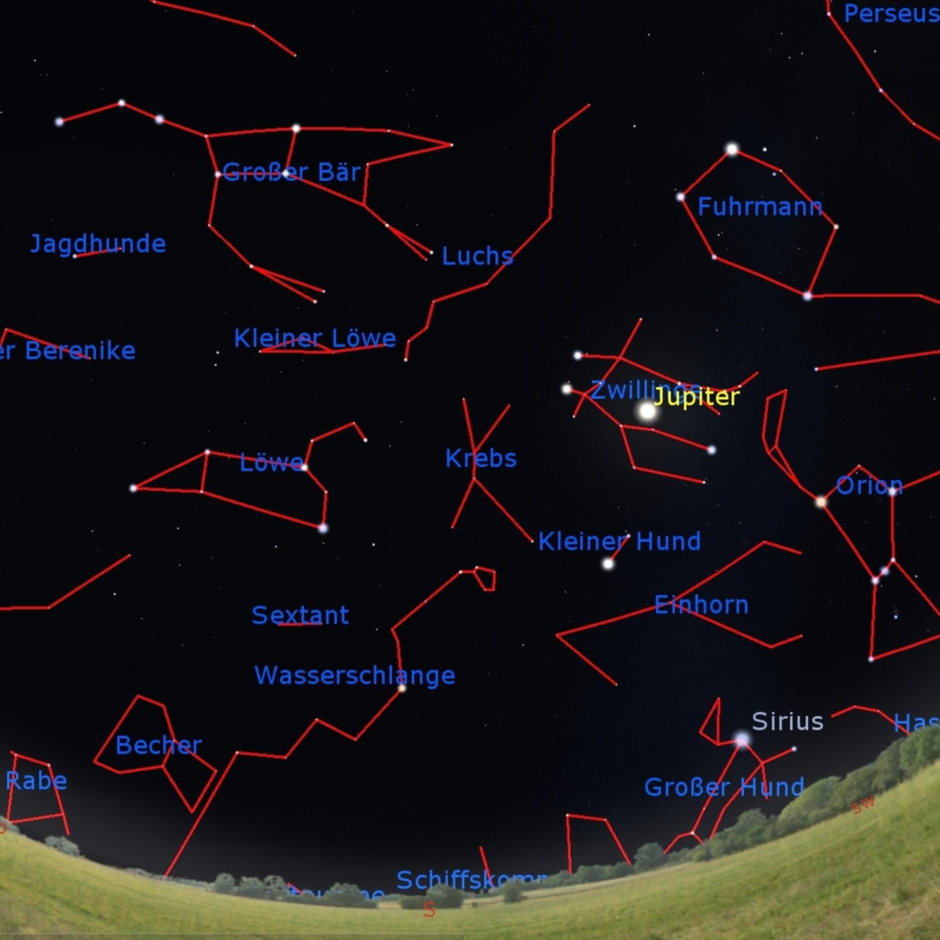 Frühlingsanfang - Der Sternenhimmel im März