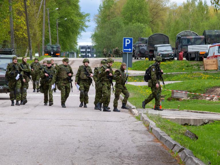 Das estländische Militär bei einer Übung mit Partnern im Mai 2022