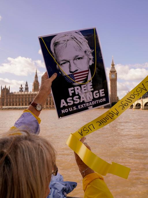 Demonstration für die Freilassung von Julian Assange im Oktober 2022 in London