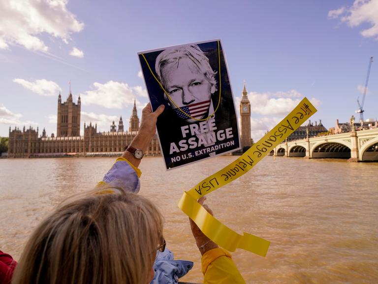 Demonstration für die Freilassung von Julian Assange im Oktober 2022 in London