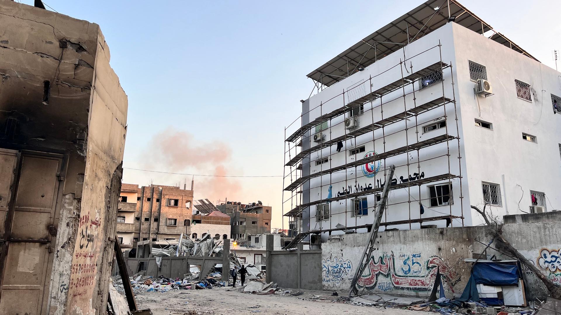 Das Kamal-Adwan-Krankenhaus im nördlichen Gazastreifen. 