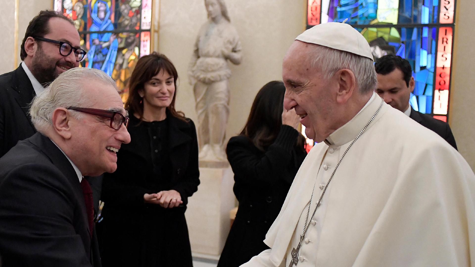 Am 30. November 2016 empfängt Papst Franziskus den Oscar-Preisträger Martin Scorsese zu einer Privataudienz im Vatikan. Am 30. November 2016 empfängt Papst Franziskus den Oscar-Preisträger Martin Scorsese zu einer Privataudienz im Vatikan.