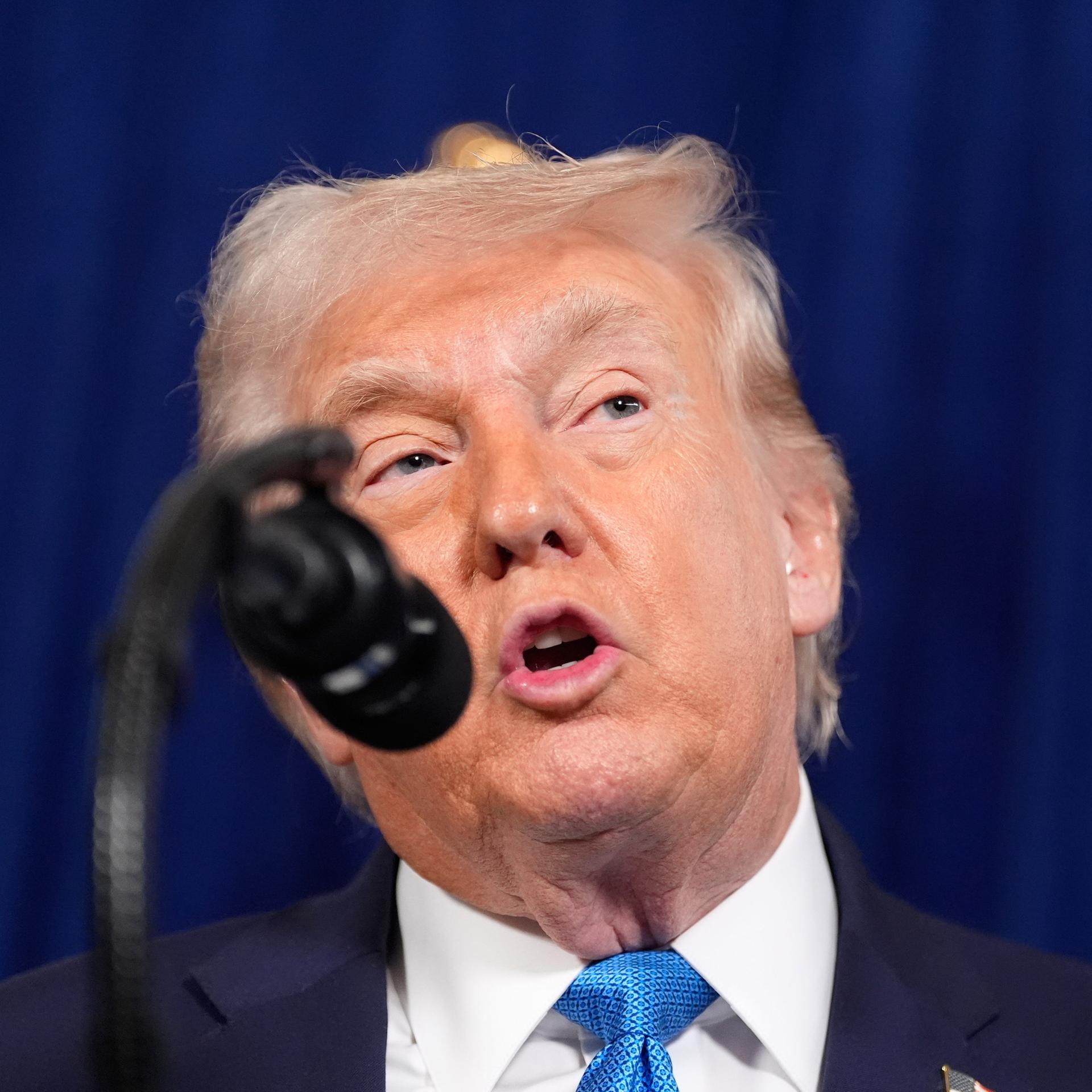 US-Präsident Donald Trump spricht über die Festnahme von Nicolas Maduro in Mar-a-Lago