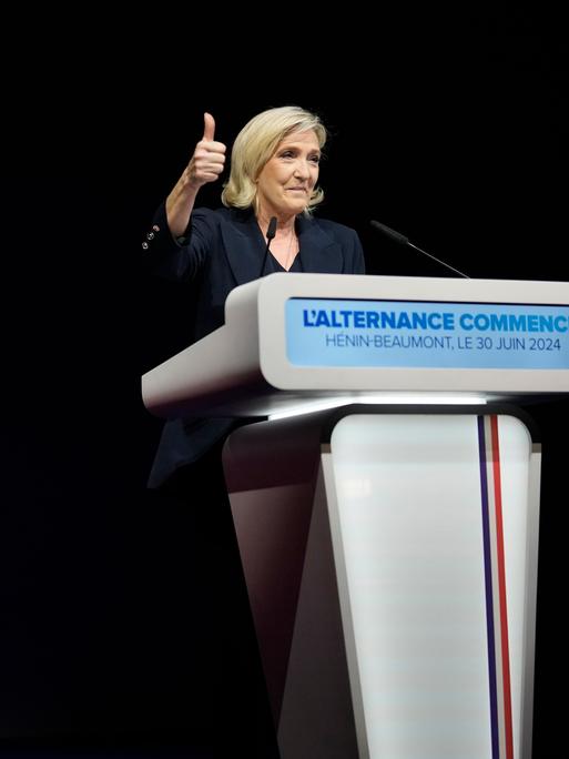 Marine Le Pen von der Partei Rassemblement National (RN)