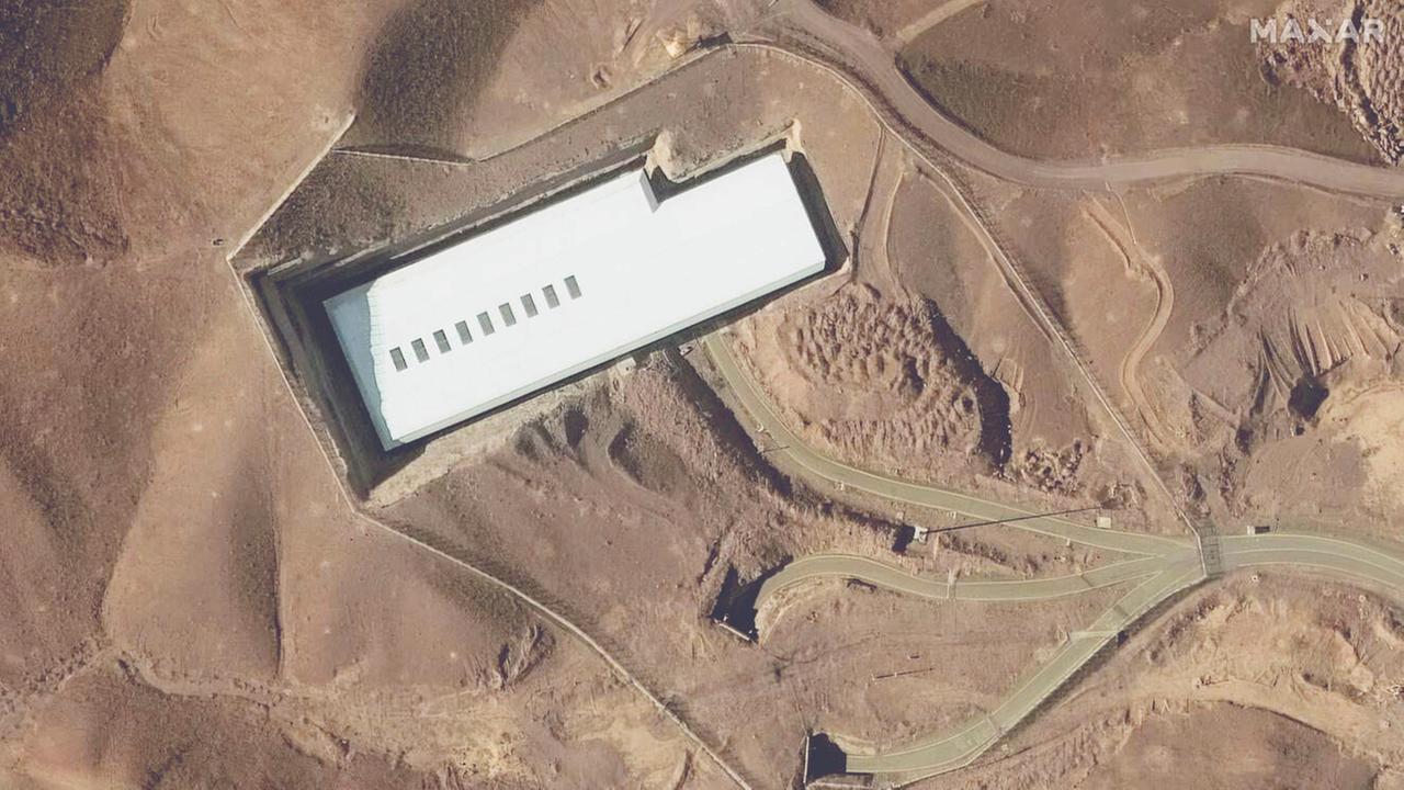 Satellitenaufnahme der Urananreicherungsanlage in Fordo im Iran aus dem Januar 2025