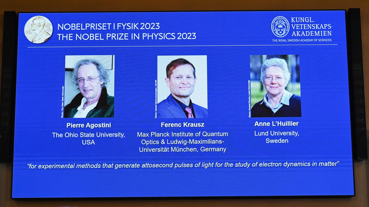 Stockholm - Nobelpreis Für Physik An Die Forschenden Pierre Agostini ...