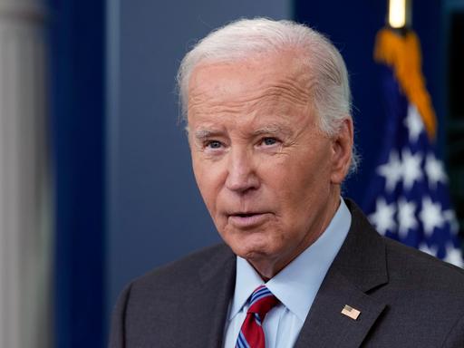 Eine Nahaufnahme von US-Präsident Biden