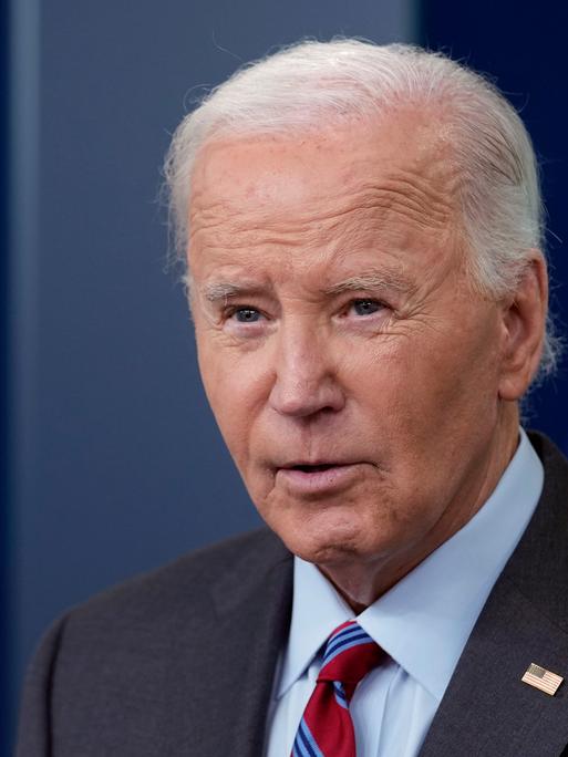 Eine Nahaufnahme von US-Präsident Biden