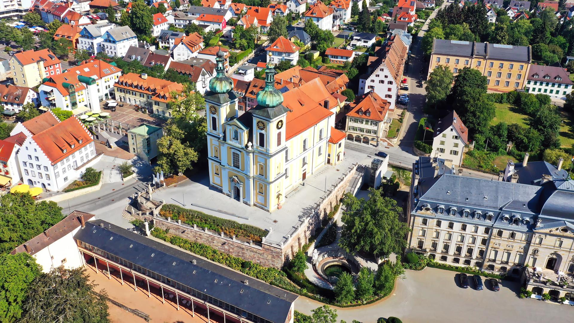 Wir sehen Donaueschingen aus der Luft