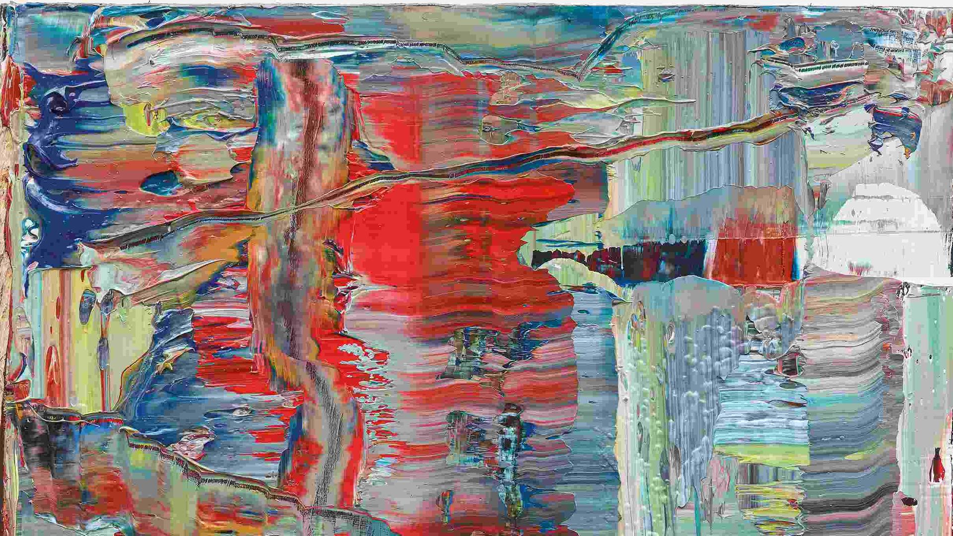 Malerei von Gerhard Richter: Abstraktes Bild (944-2), 2016. Öl auf Holz 40 x 30 cm.