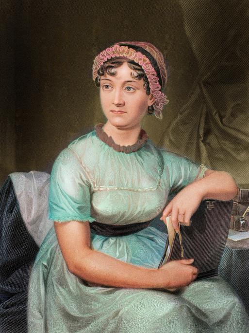 Historische Zeichnung von Jane Austen.