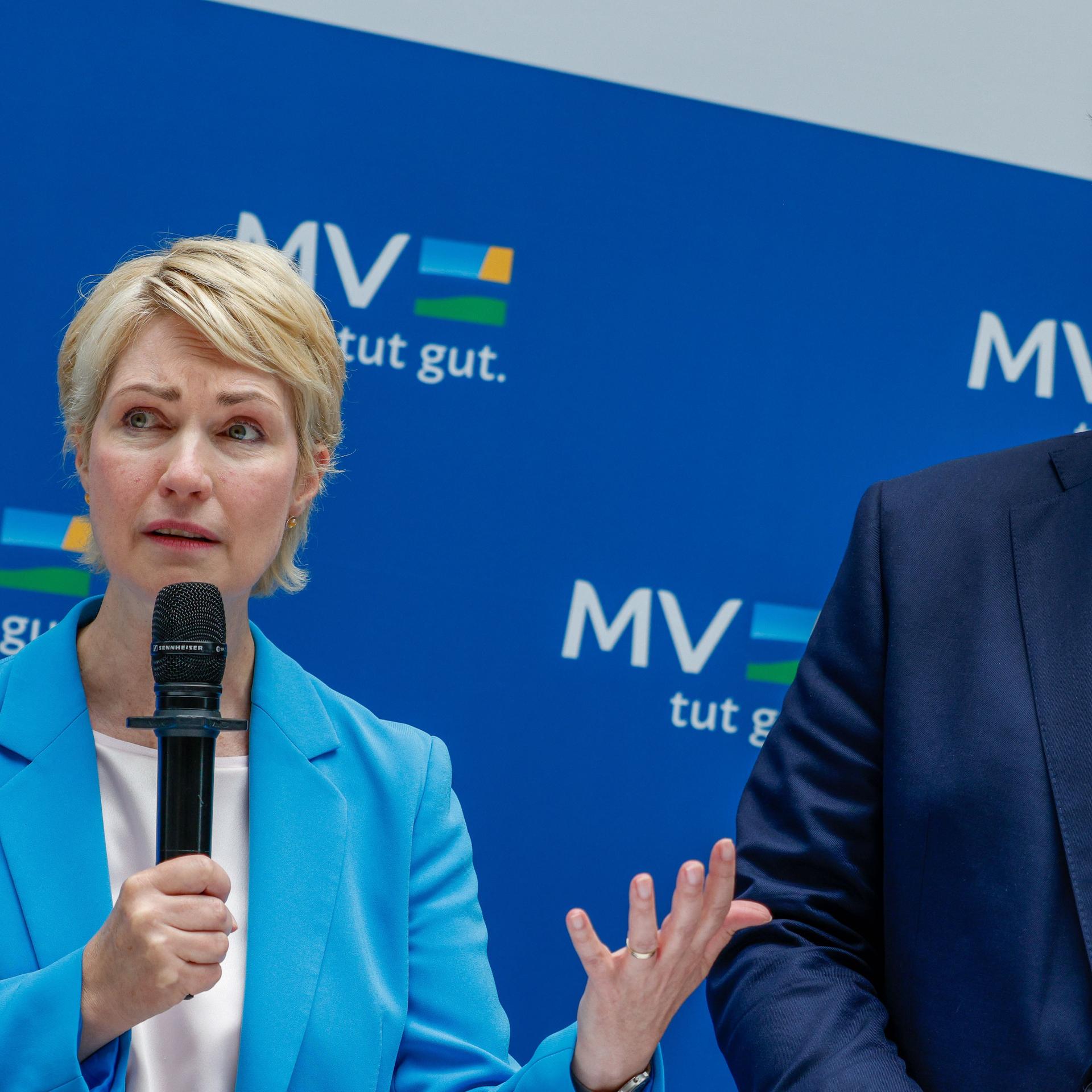 Manuela Schwesig, Ministerpräsidentin von Mecklenburg-Vorpommern, und Lars Klingbeil, Bundesminister der Finanzen