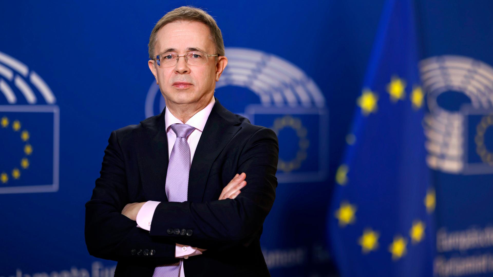 Ein Bild des AfD-Politikers Hans Neuhoff im EU-Parlament in Brüssel Ein Bild des AfD-Politikers Hans Neuhoff im EU-Parlament in Brüssel