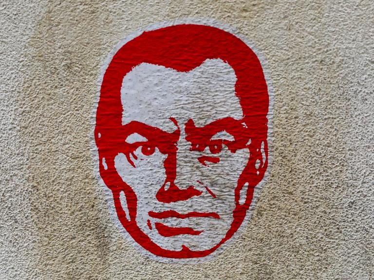 "Big Brother"-Graffito, basierend auf dem Film "1984" von 1956.