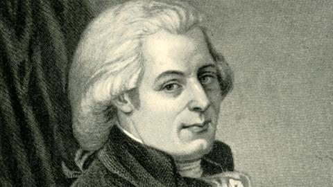 Ein historisches Porträt des Komponisten Wolfgang Amadeus Mozart (1756-1791).
