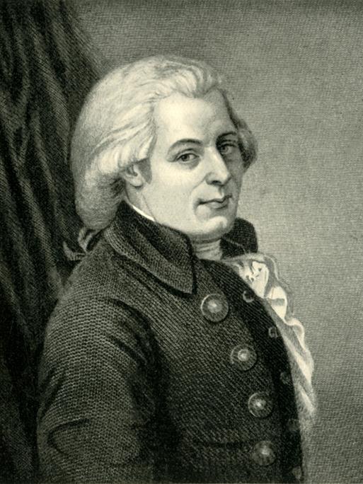 Eine historsiches Porträt des Komponisten Wolfgang Amadeus Mozart (1756-1791).