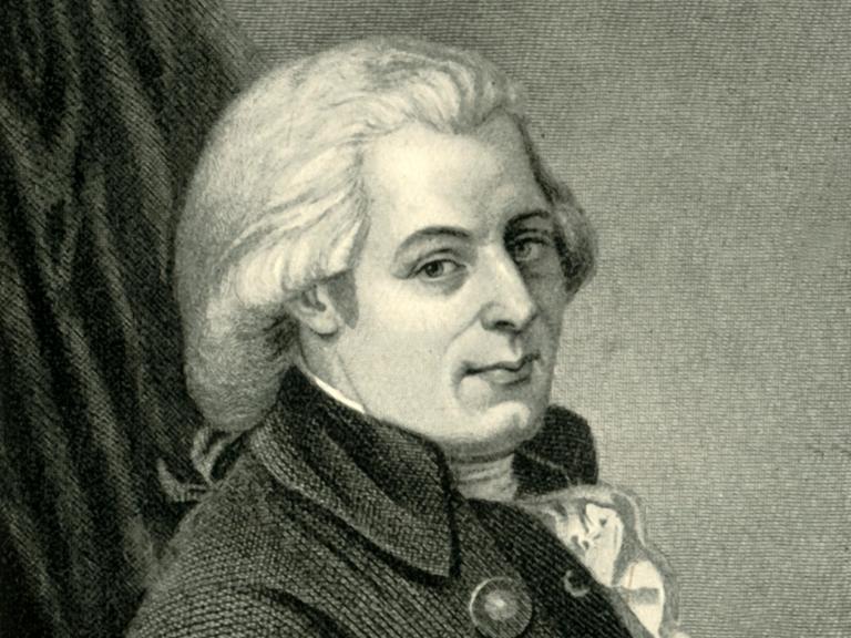 Eine historsiches Porträt des Komponisten Wolfgang Amadeus Mozart (1756-1791).